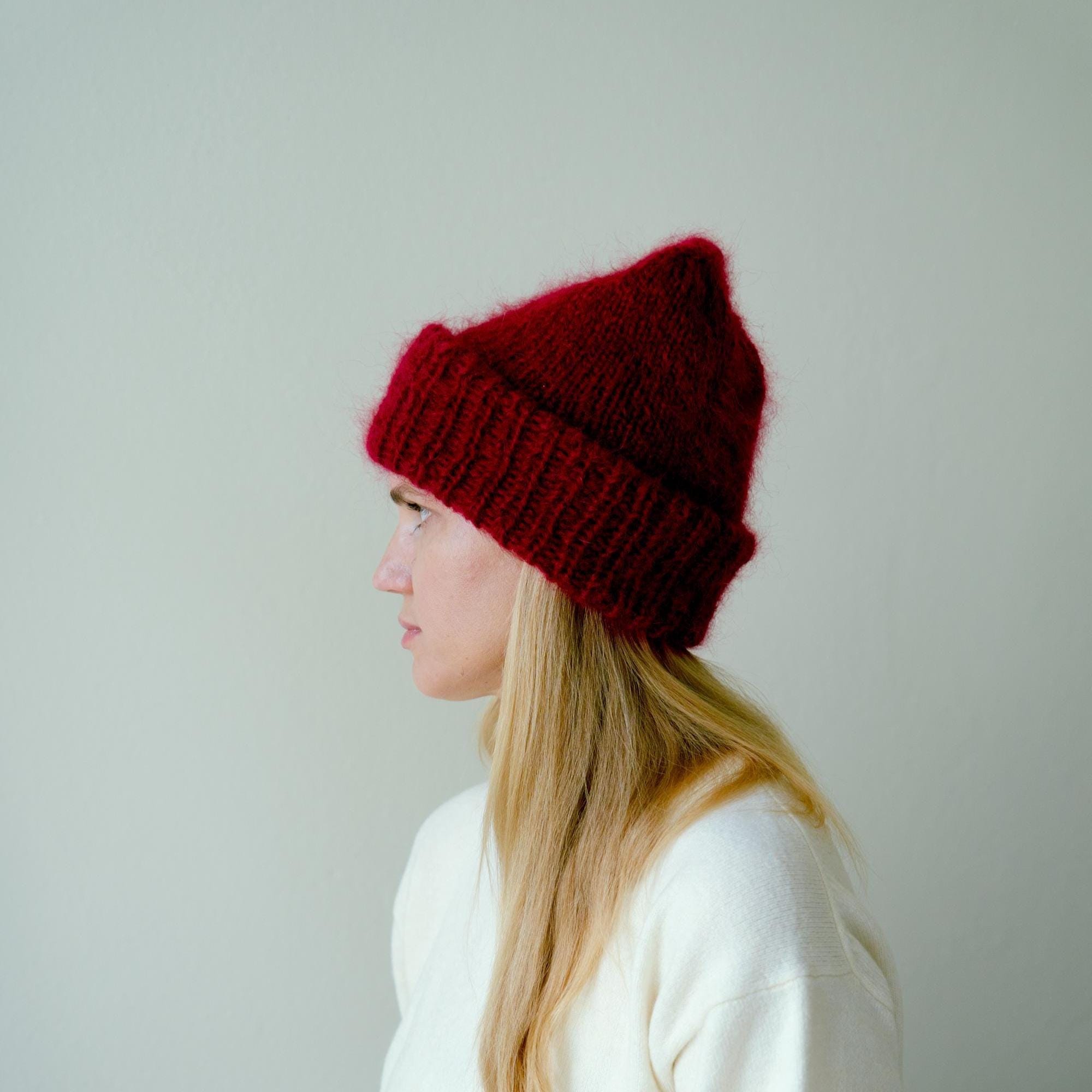 Chunky Knit Mohair Beanie: Women's Winter Hat
