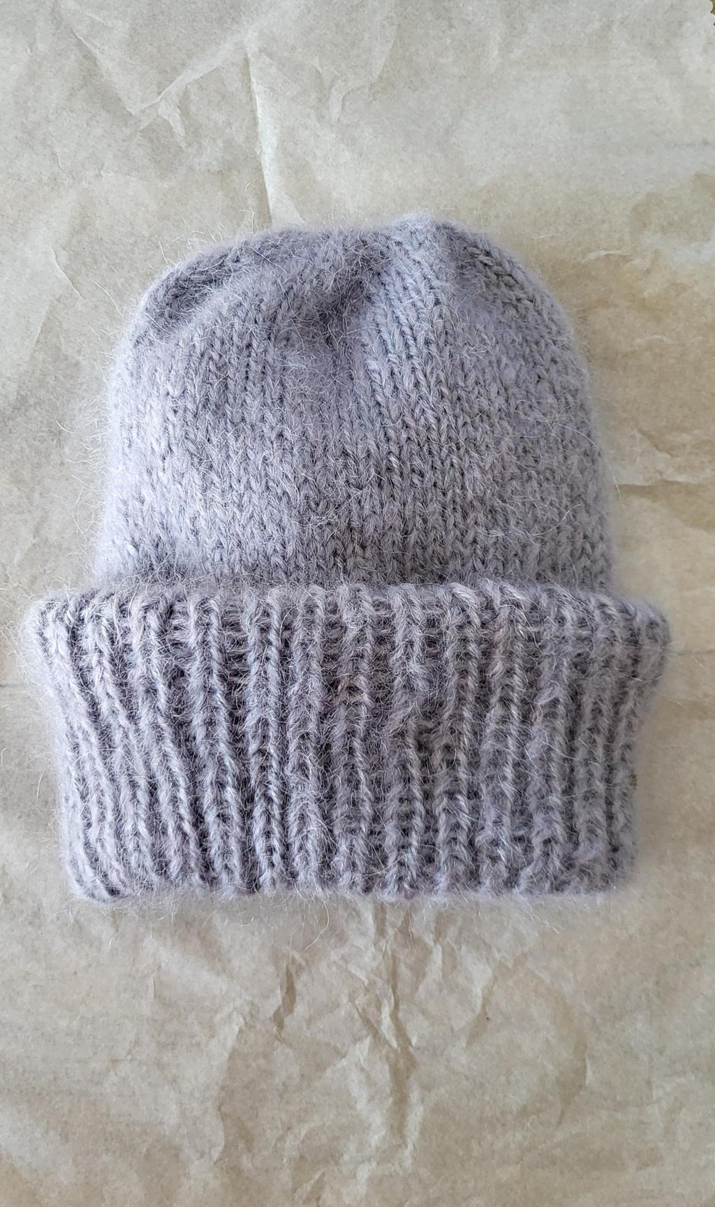 Chunky Knit Mohair Beanie: Unisex Winter Hat
