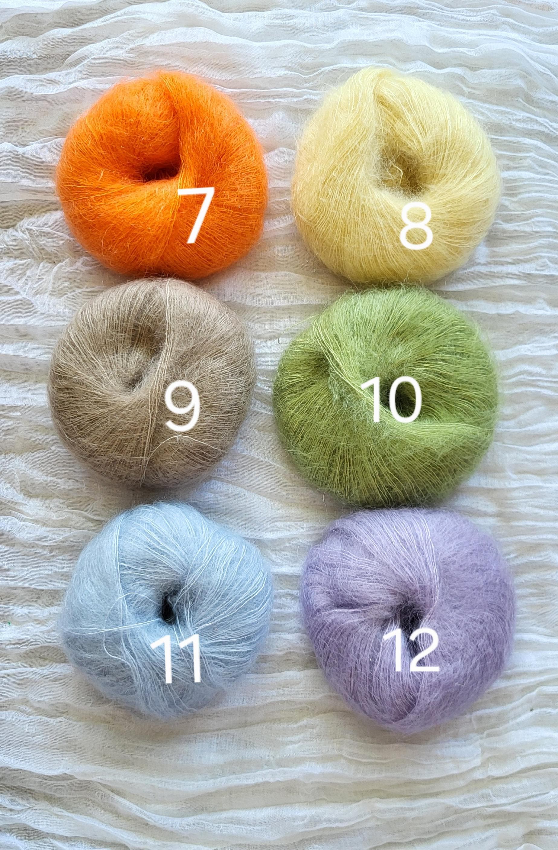 Hand-Knitted Mohair Silk Scarf: Skinny, Soft, and Long