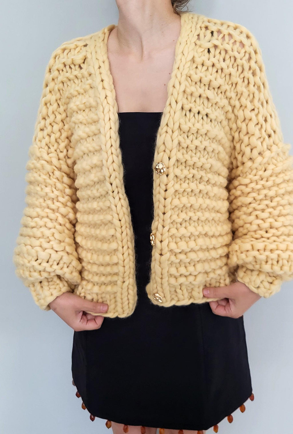 Chunky Merino Wool Cardigan, Oversized Knit Sweater, Winter Warmth