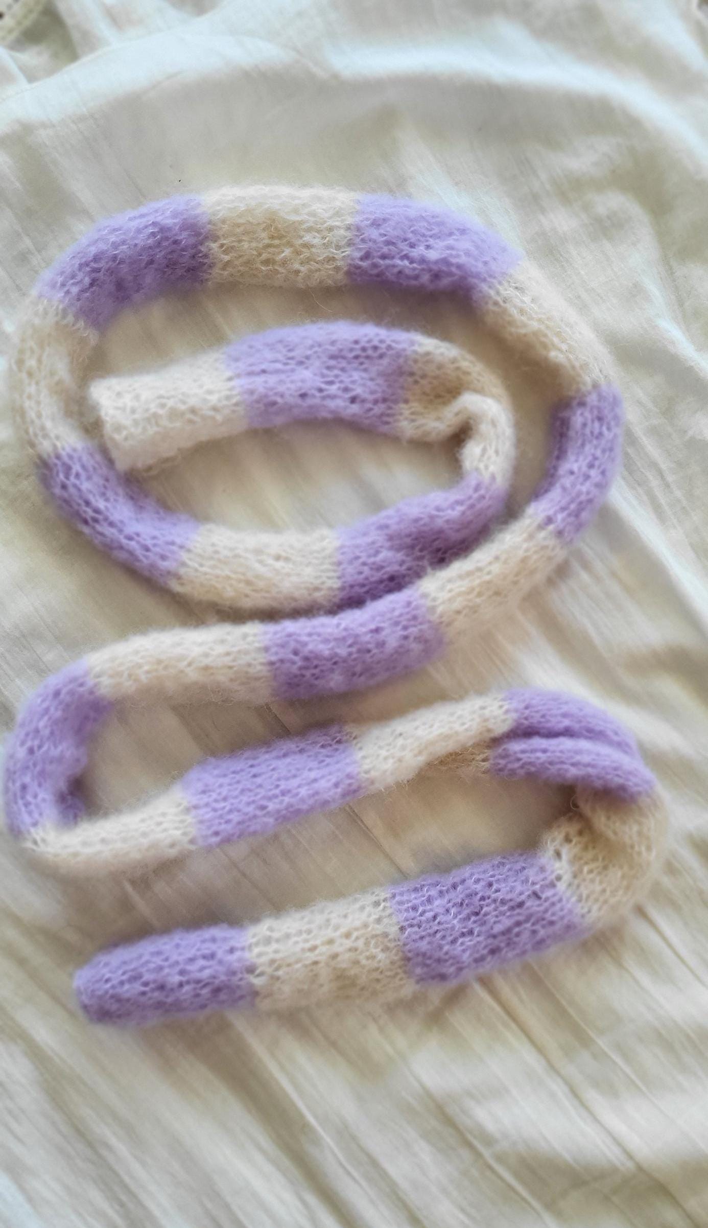 Hand-Knitted Mohair Silk Scarf: Thin, Long, Soft Knit