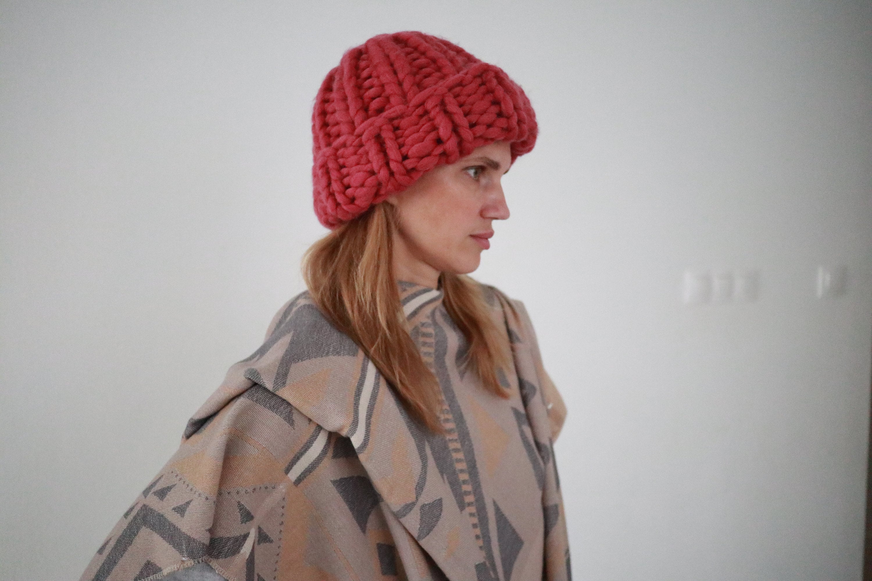 Chunky Knit Merino Wool Beanie: Unisex Winter Hat