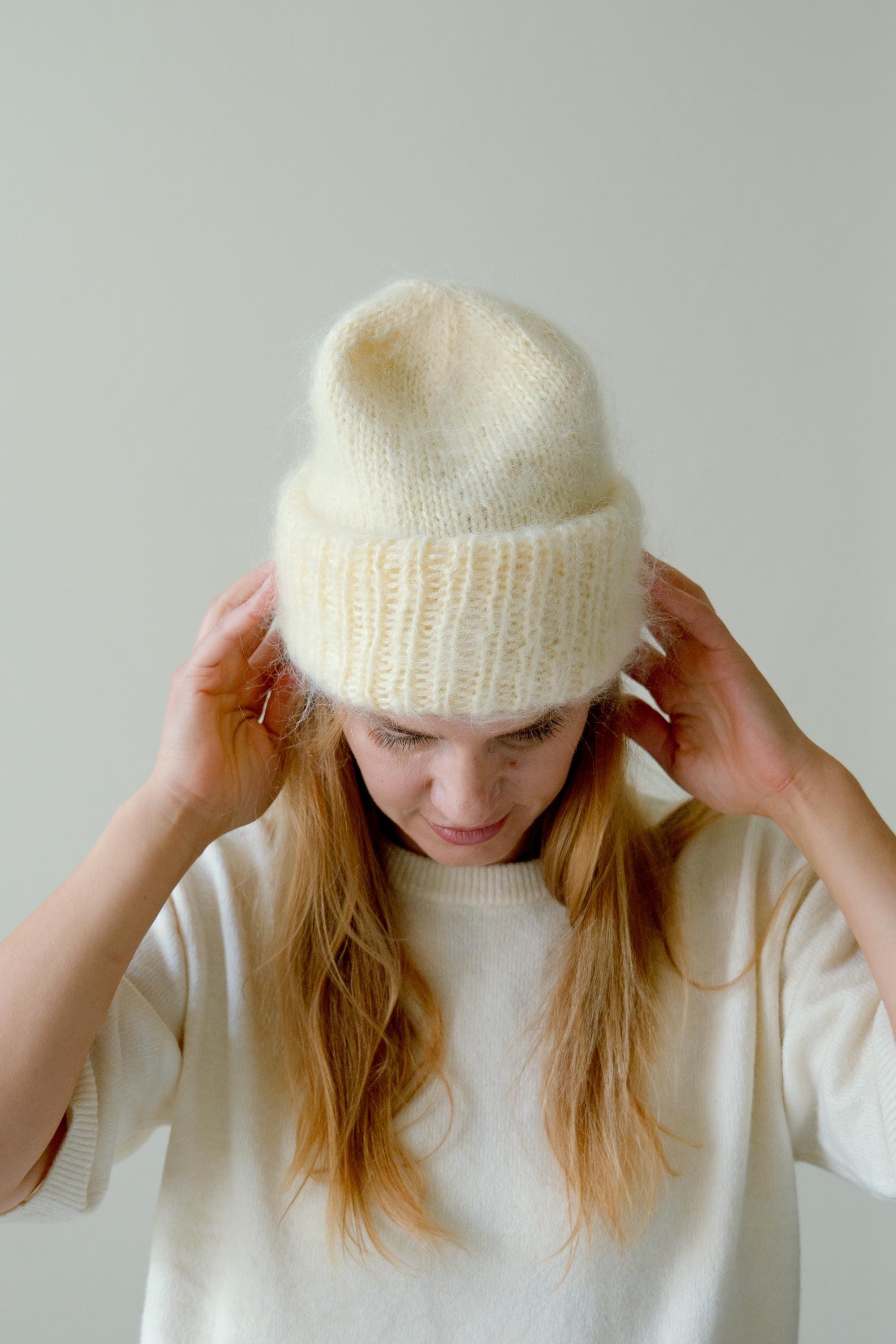 Chunky Knit Mohair Beanie: Women's Winter Hat