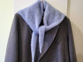 Handmade Mohair Triangle Shawl, Striped Knit Scarf, Boho Wrap