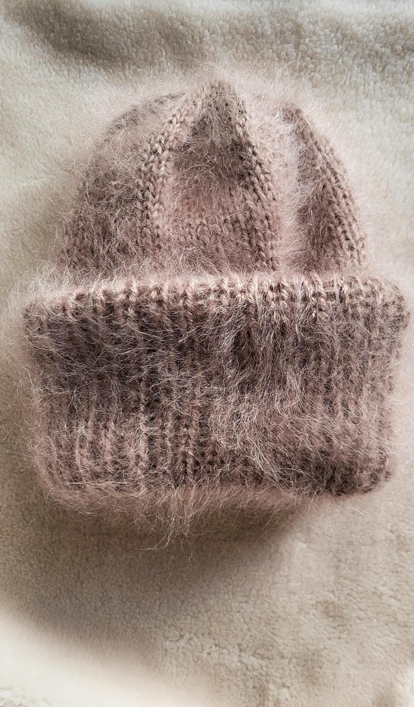 Chunky Knit Mohair Beanie: Unisex Winter Hat