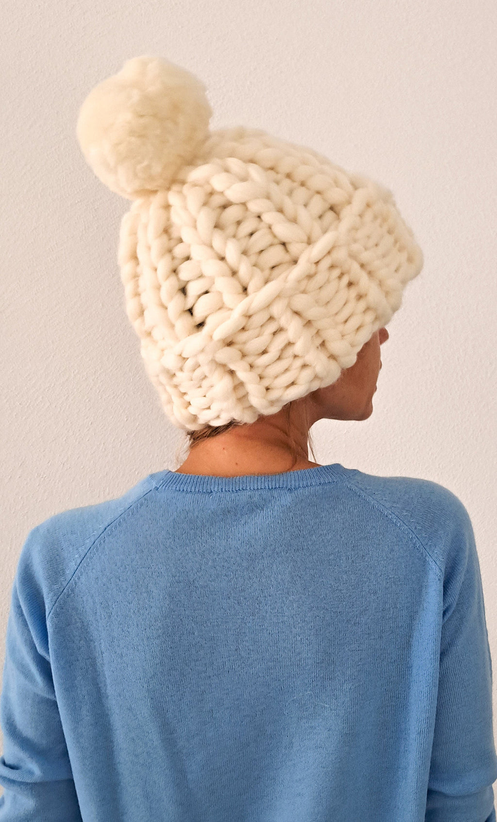 Hand Knit Merino Wool Chunky Beanie: Winter Hat